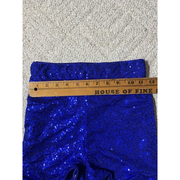 Tenth House Sequin Dance Shorts in Royal Blue Size Small Adult #TH17059 - Picture 6 of 8